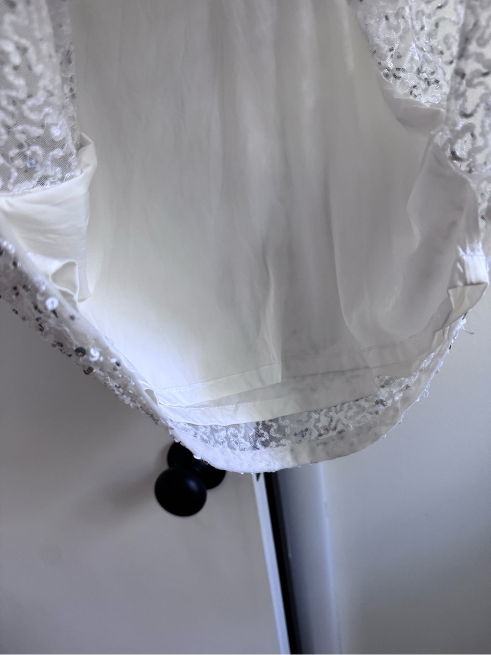 Retrofete Carnegie Sequin white silver beaded dress size small NWT - Picture 8 of 14
